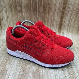 ASICS Gel-Lyte III Men's Size‎ 9.5 Red White Suede Casual Sneakers Shoes H63LQ